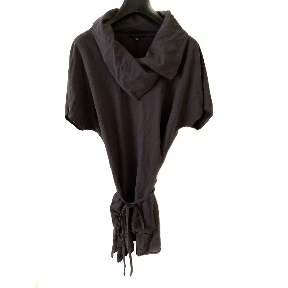 Sisley Gray Cotton Short-sleeve Tunic Jacket